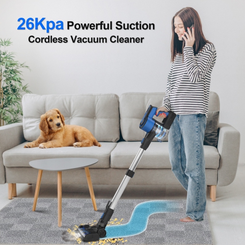 V870 Vacuum Cleaners, 50Kpa 450W 45Mins Cordless Vacuum Cleaner, Stick Vacuum with LED Touch Screen, Anti-tangle Wireless Vacuum, Rechargeable