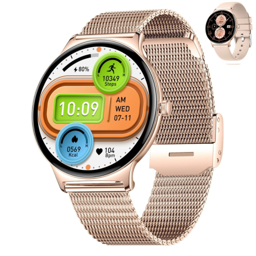 Montre intelligente classique de TUTT pour hommes AMOLED 1,43&nbsp;po | Cadre ultramince | Écran toujours allumé | Moniteur d'activité V89 Pro | Deux