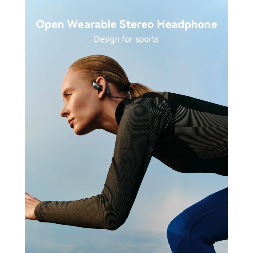 Oladance Open-Ear Headphone Sports, 15 Hours Open Wearable Stereo Bluetooth Headphones IPX8 Waterproof for Running Cycling Gym, Wireless Bluetooth