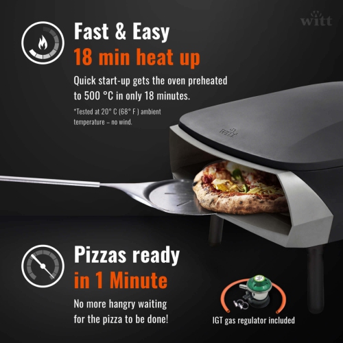 16” Witt Fermo Pizza Oven - Black