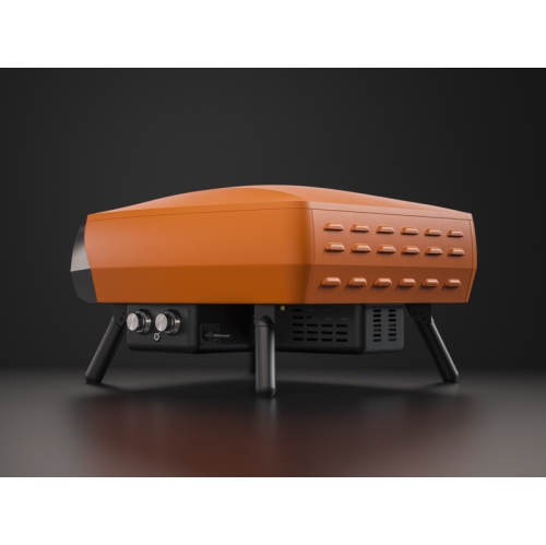 Four à pizza de 16 po à 2 brûleurs Rotante de Witt avec pierre rotative - Orange