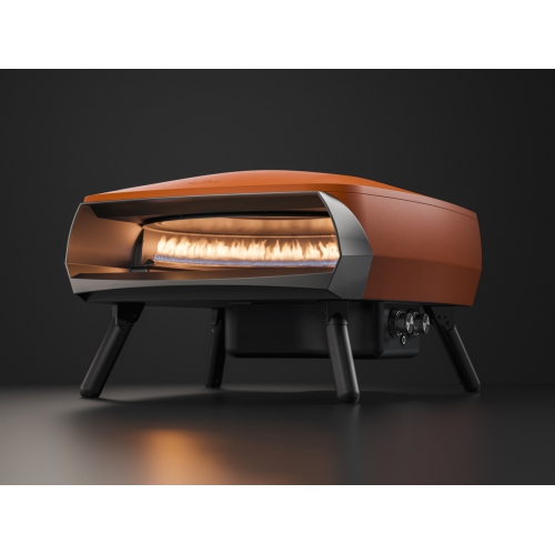 Four à pizza de 16 po à 2 brûleurs Rotante de Witt avec pierre rotative - Orange