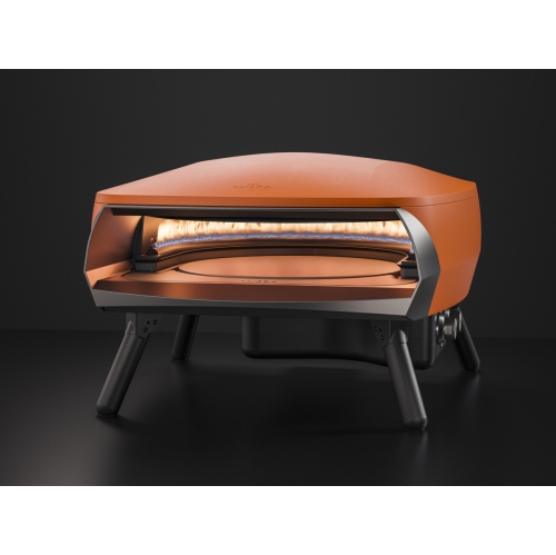 Four à pizza de 16 po à 2 brûleurs Rotante de Witt avec pierre rotative - Orange