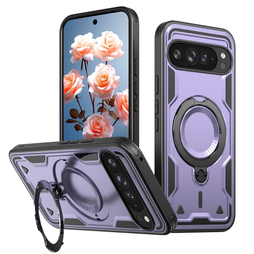 Image 1 of 6.. XCRS Defender Case Magsafe Cover, Magnetic Metal Kickstand Ring Holder Shockproof Case for Google Pixel 9 Pro XL