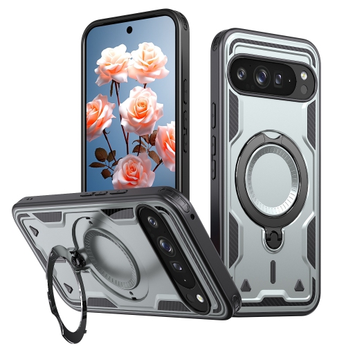 Image 1 of 6.. XCRS Defender Case Magsafe Cover, Magnetic Metal Kickstand Ring Holder Shockproof Case for Google Pixel 9 Pro XL