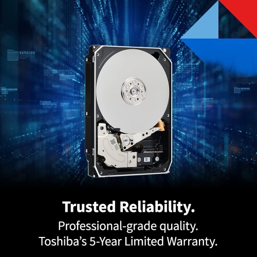 Toshiba X300 PRO 22TB 3.5-Inch Internal Hard Drive – Up to 300 TB/Year Workload Rate CMR SATA 6 Gb/s 7200 RPM 512 MB Cache - HDWR62CXZSTB