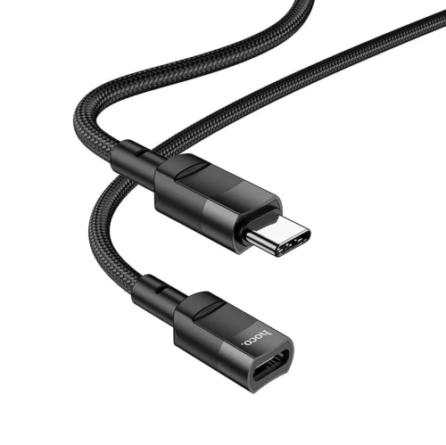 [4 pi/1,2&nbsp;m] Câble de rallonge 3&nbsp;A USB-C mâle vers USB-C femelle pour transmission de données, noir