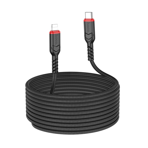 [10 pi / 3&nbsp;m] Câble de chargement de données 20&nbsp;W USB-C vers Lightning, noir