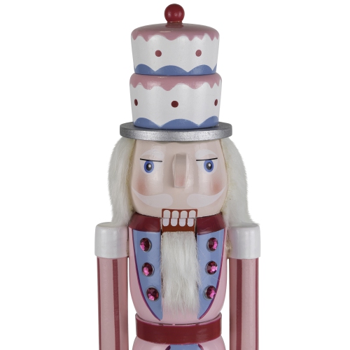 Cake King Nutcracker Christmas Figure - 15" - Pink and Blue