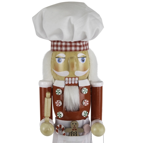 Baker with Rolling Pin Nutcracker Christmas Figure - 15" - White and Red