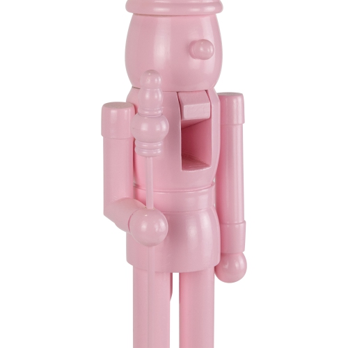 Nutcracker King with Scepter and Crown Standing Christmas Figure - 15" - Pink