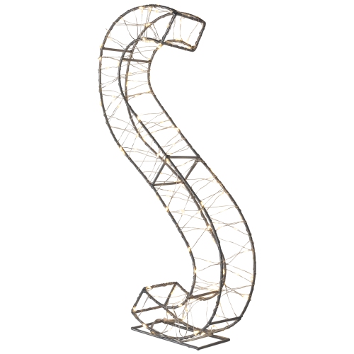 LED Lighted Wire XMAS Outdoor Christmas Sign Decoration - 15.5" - Warm White Lights