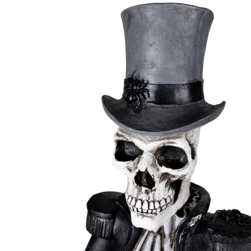 Skeleton Butler with Tray Standing Halloween Statue - 4.5'