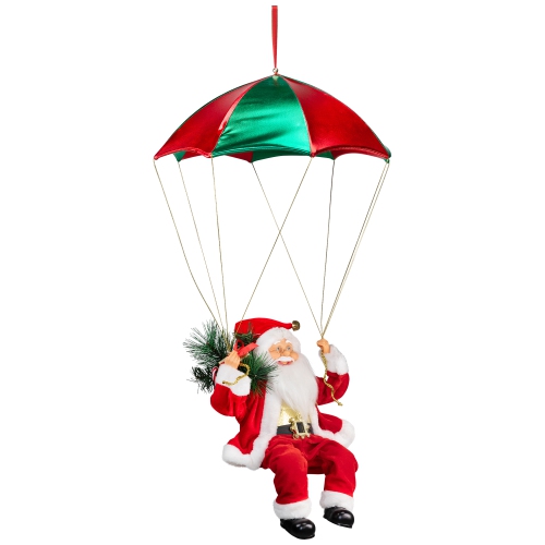 Santa Claus with Gifts Parachute Christmas Decoration - 32"