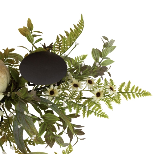 Sunflowers and Pumpkins Fall Harvest Triple Pillar Candleholder - 28"