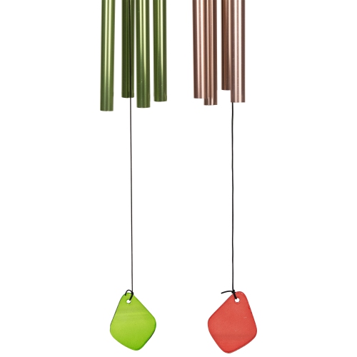 Pink and Green Bees Outdoor Garden Windchimes - 30" - Set of 2