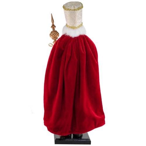Royal King with Scepter Christmas Figure - 22" - Red and Green