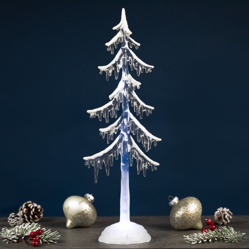 NORTHLIGHT  Led Lighted Acrylic Icicle Tree Christmas Decoration - 18"