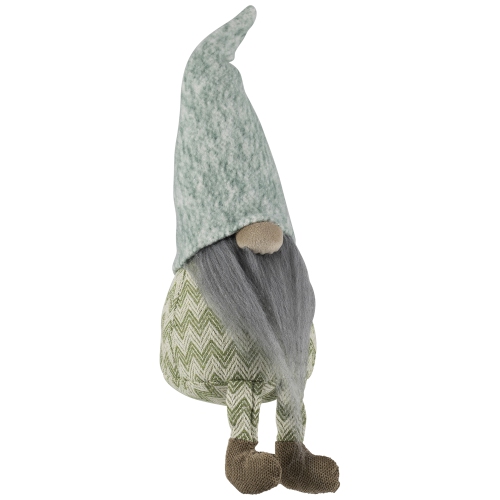 Sitting Gnome With Chevron Outfit Christmas Figure - 13.75"
