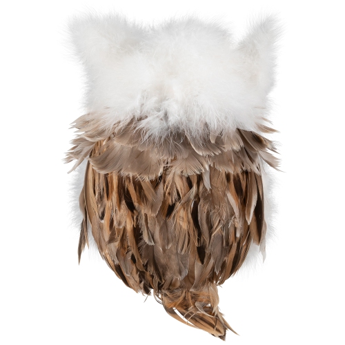 Woodland Feathery Owl Christmas Tabletop Figure - 7"