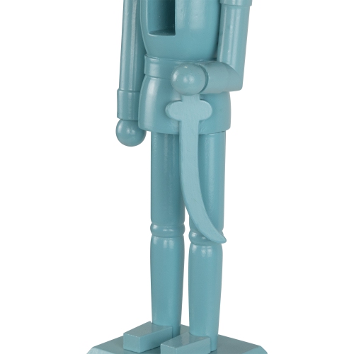 Nutcracker Soldier with Sword Christmas Figure - 15" - Sky Blue