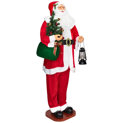 Animated and Musical Commercial Size Dancing Santa Christmas Figure - 6'