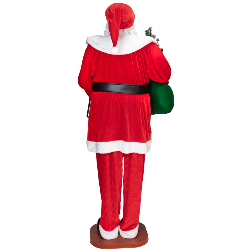 Animated and Musical Commercial Size Dancing Santa Christmas Figure - 6'