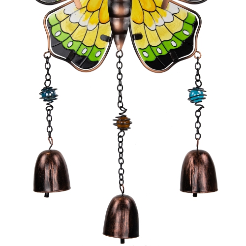 Metal Butterfly Outdoor Garden Suncatcher Windchimes - 21" - Set of 3