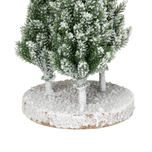 Frosted Trio of Pine Trees Christmas Decoration - 8" - Unlit