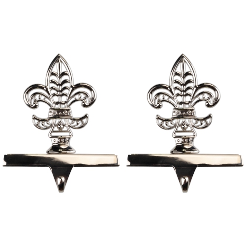 Fleur de Lis Christmas Stocking Holder - 5" - Set of 2