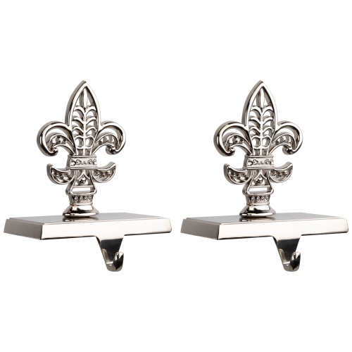 Fleur de Lis Christmas Stocking Holder - 5" - Set of 2