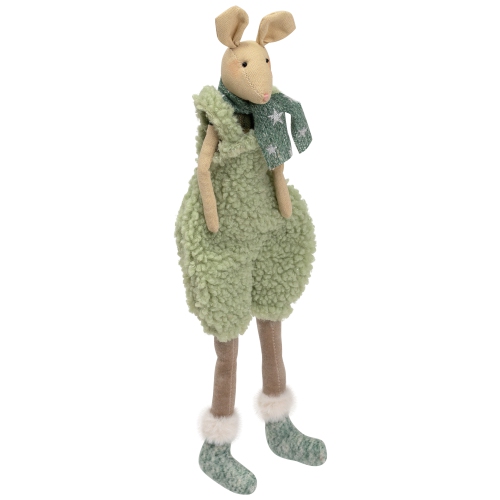 Sitting Boy Mouse in Overalls with Dangling Legs Christmas Figure - 18"