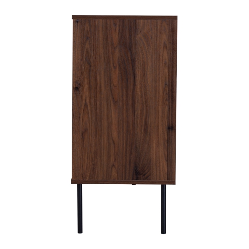 CorLiving Lysander 62'' Wide Fluted Sideboard Buffet TV Stand with Four Doors and Interior Shelves