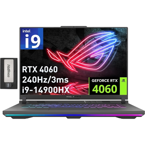 ASUS  Rog Strix G16 16" 240Hz Qhd Gaming Laptop, Intel I9-14900Hx, 2Tb SSD, 32GB Ddr5, Nvidia Geforce Rtx 4060 8GB, Backlit Keyboard, Gray, Win 11