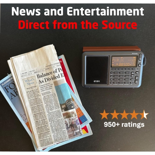 Eton Elite Executive AM/FM/Aircraft Band/SSB/Shortwave Radio with RDS & Custom Leather Carry Cover -Open Box