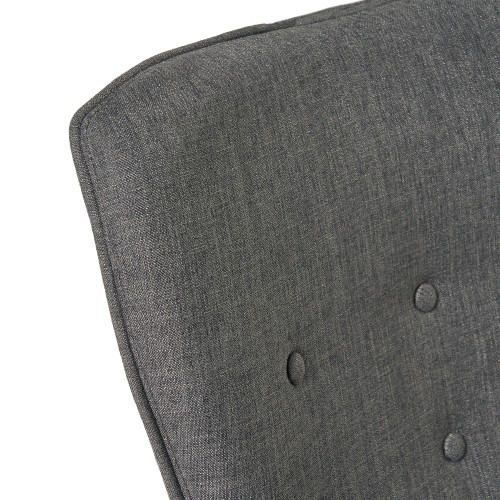 Fauteuil moderne mid Century avec pouf, fauteuil d'appoint capitonné à oreilles avec repose-pieds assorti, tissu recouvert