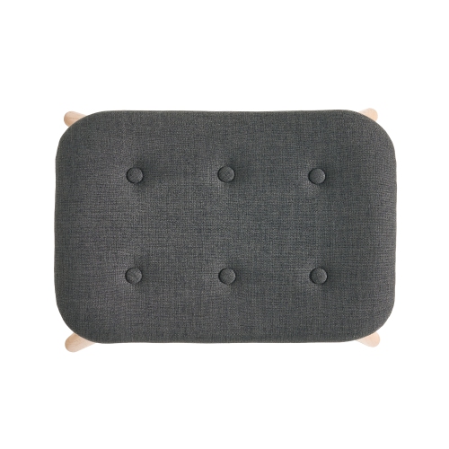 Fauteuil moderne mid Century avec pouf, fauteuil d'appoint capitonné à oreilles avec repose-pieds assorti, tissu recouvert