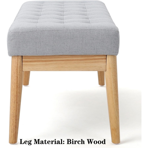 Modern Shoe Bench for Entryway Entrance Foyer, 44" Polyester-Blend Fabric Ottoman Bench Footstool, Piano Stool for Living Room, End of Bed Bench for