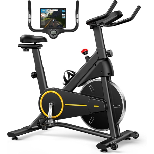 Exercise Bike with Magnetic Resistance Quiet Indoor Cycling Bike with Heavy Flywheel Holder and LCD Monitor for Home Workouts Best Buy Canada