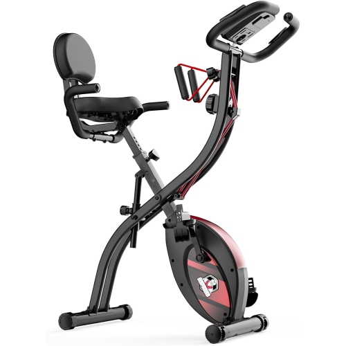 Folding Exercise Bike with Resistance, 3in1 Indoor Upright