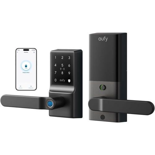 Smart Door Lock with Fingerprint Access and Handle, WiFi, Smartphone