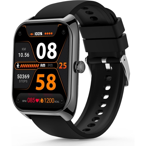 Smart Watch with Call Function, 2.02" Screen, Blood Oxygen, Heart Rate, Sleep Monitor, Waterproof Fitness Tracker with 100+ Sports Modes, Compatible