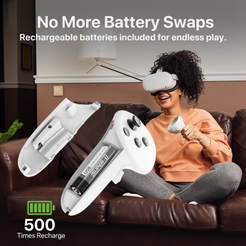 Station de recharge pour casque de réalité virtuelle et manettes avec lampe DEL et batteries rechargeables