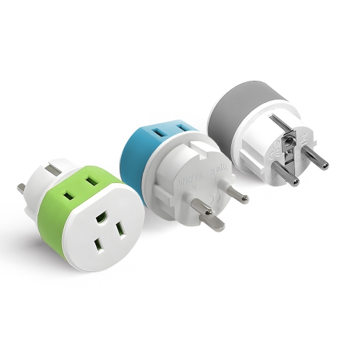 Denmark Travel Adapter - 2 in 1 - Type K - Compact Design