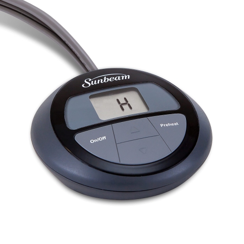 Sunbeam Microplush Slate Heated Blanket Full/Queen