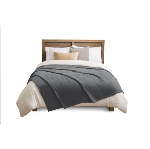 Sunbeam Microplush Slate Heated Blanket Full/Queen