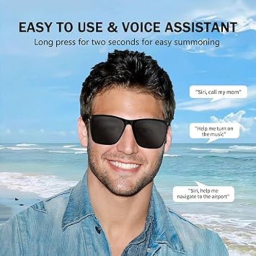 AIRMARS Smart Glasses for Men, Bluetooth Sunglasses for Men with Outdoor UV Protection/Bluetooth Glasses for Men with Speaker/Smart Sunglasses