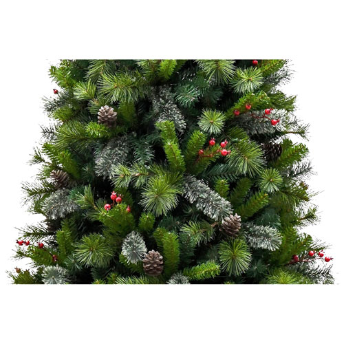 Puleo 7 Ft. Pre-lit Mountain Christmas Pine Tree
