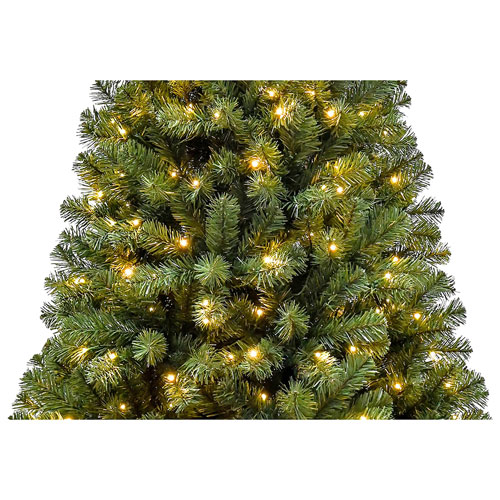 Puleo 7 Ft. Pre-lit Oxford Christmas Spruce Tree