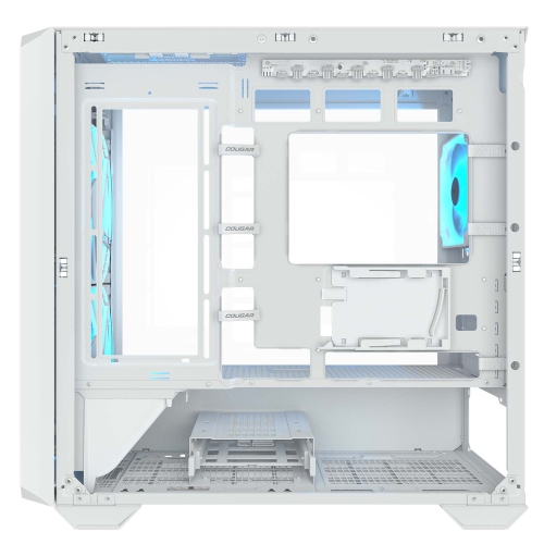 Cougar MX600 RGB Mini ATX Computer Case, Tempered Glass Side Panel, 2 x 160mm / 1 x 120mm ARGB Fans Pre-Installed, White